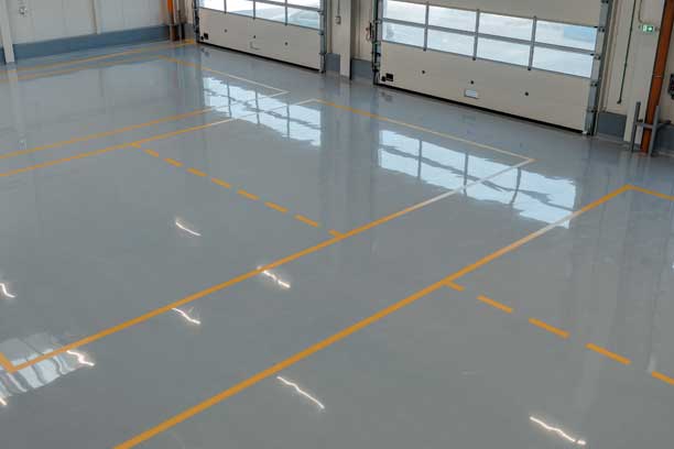 High gloss epoxy floor, Midland TX 