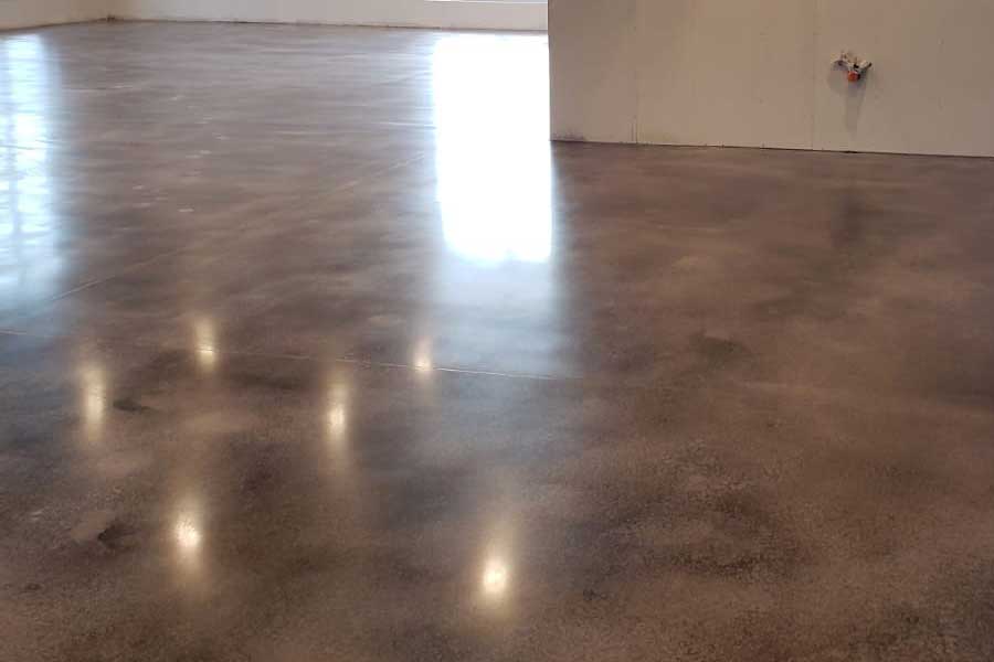 Concrete polishing with stained finish, Hobbs New Mexico