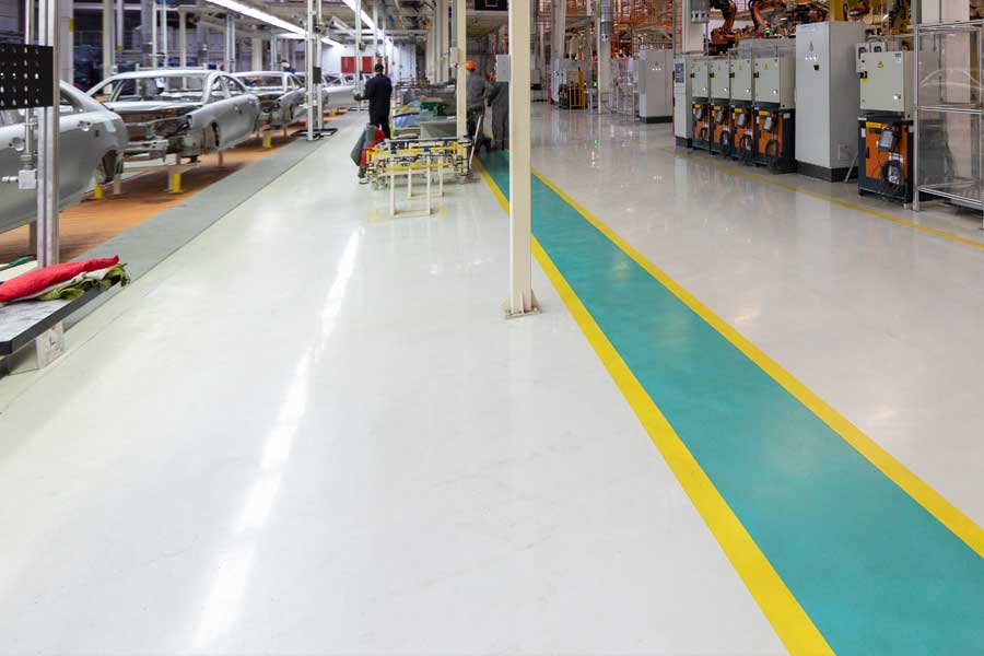 Industrial urethane floor coatings